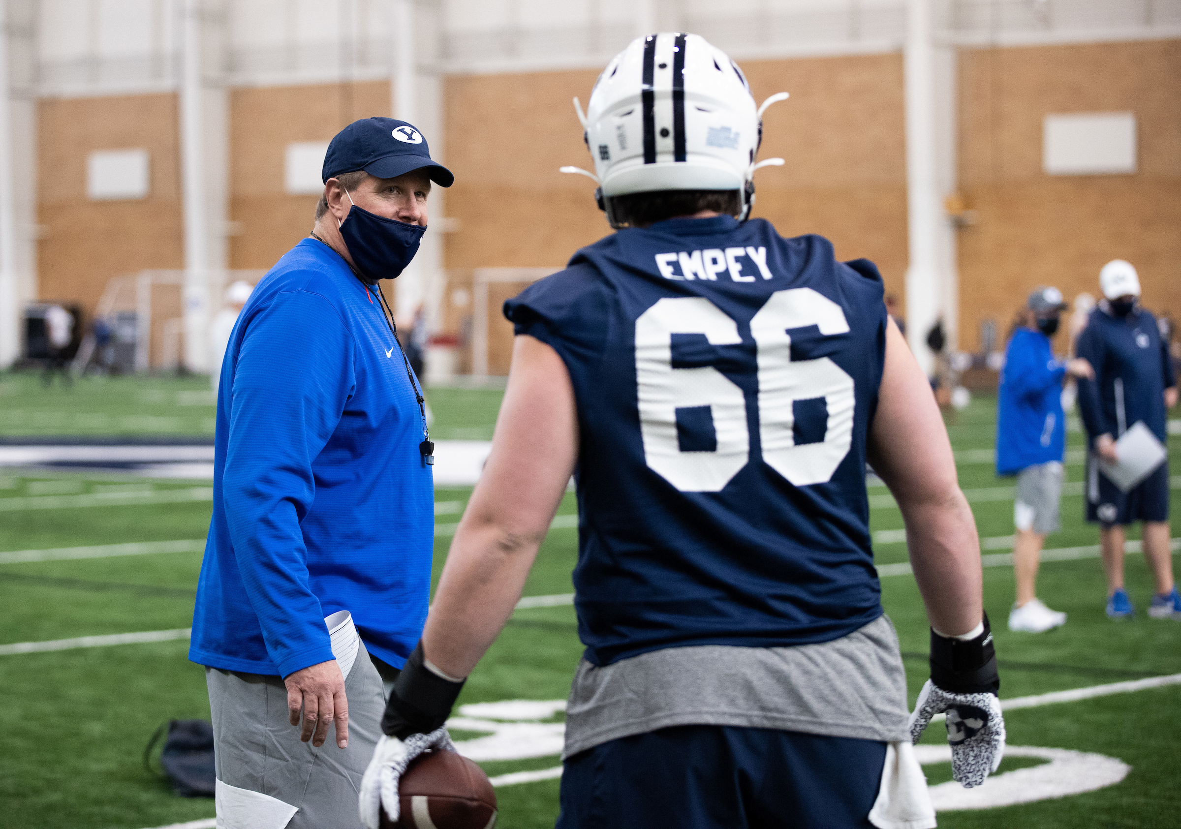 James Empey, Coach Funk spring practice