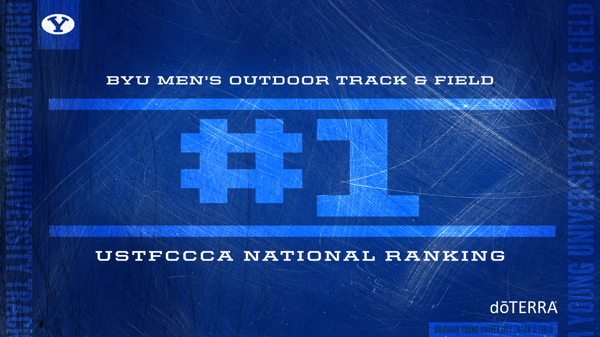 BYU track & field men's ranking graphic - No. 1