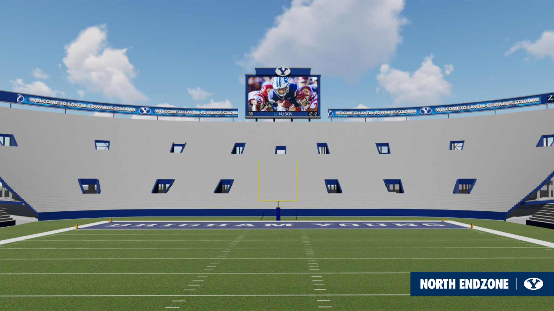 New scoreboard at LaVell Edwards Stadium rendering