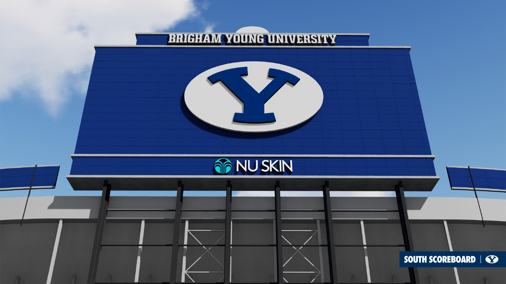 New scoreboard at LaVell Edwards Stadium rendering