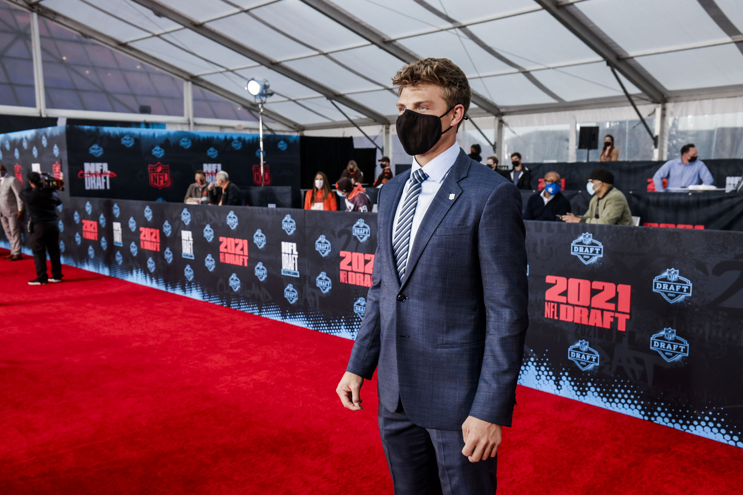 Zach Wilson on the red carpet at the 2021 NFL Draft