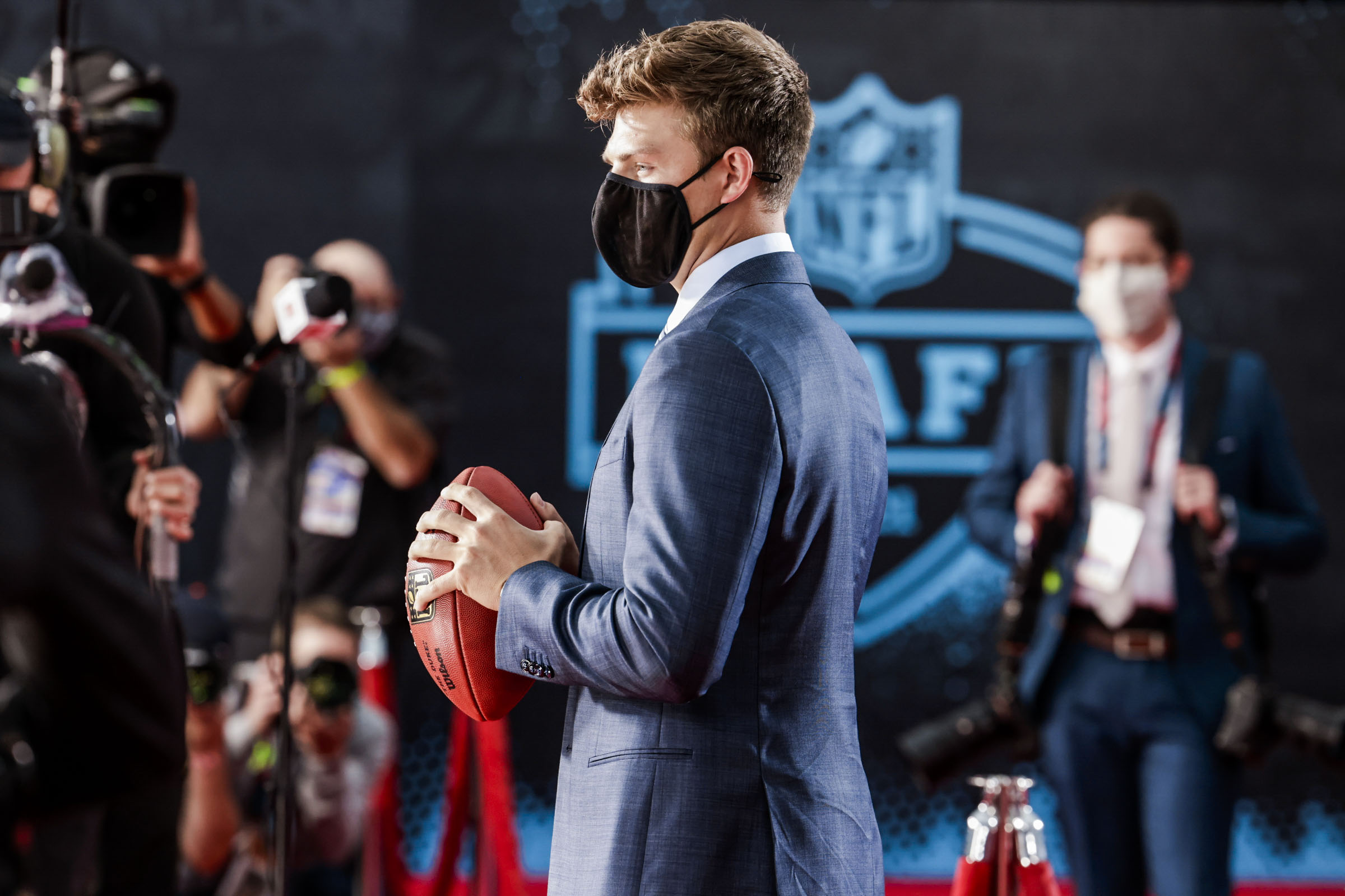 Zach Wilson on the red carpet at the 2021 NFL Draft