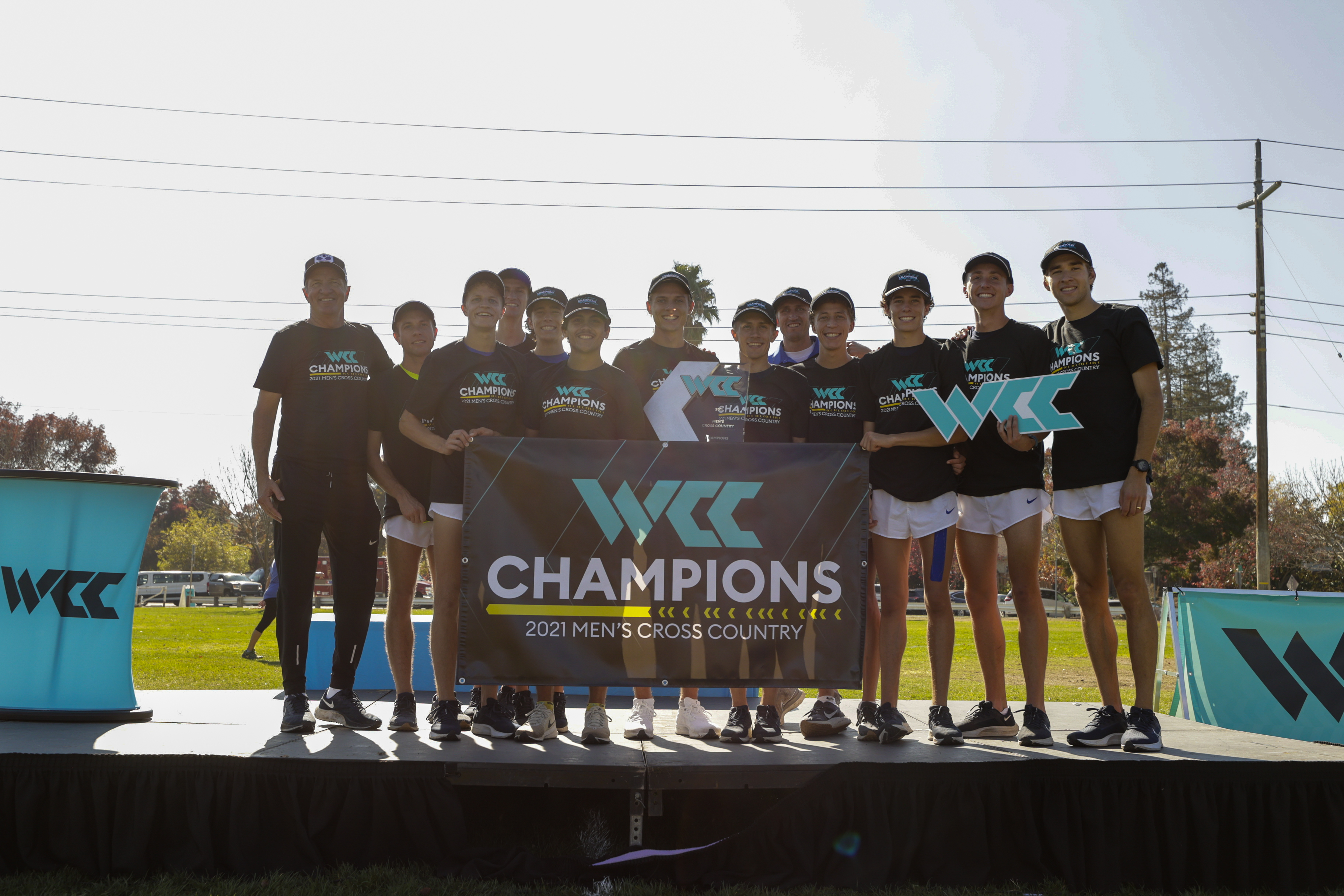 BYU men's cross country wins the 2021 WCC championship.