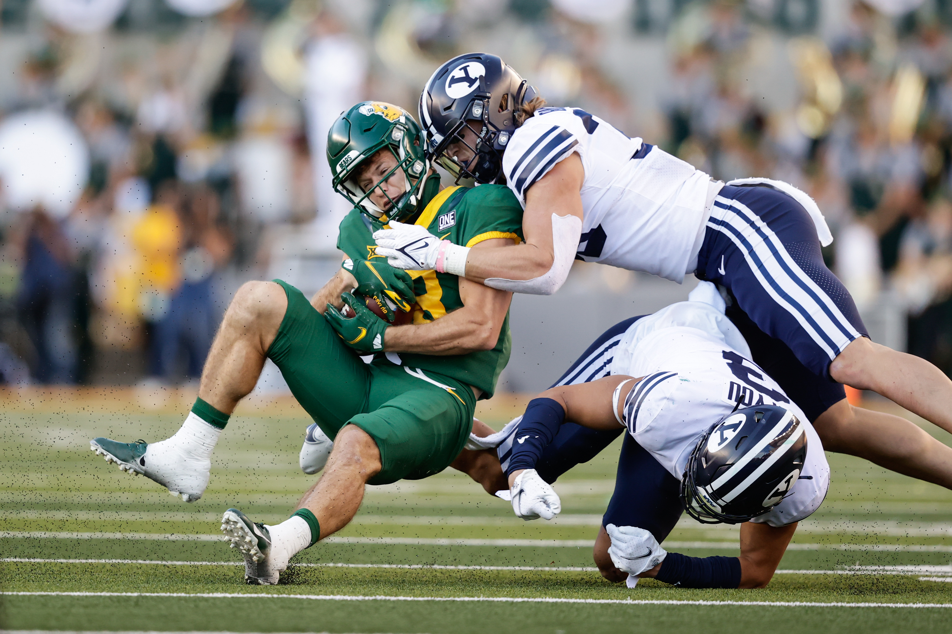 Max Tooley and Ben Bywater make special teams tackle vs. Baylor