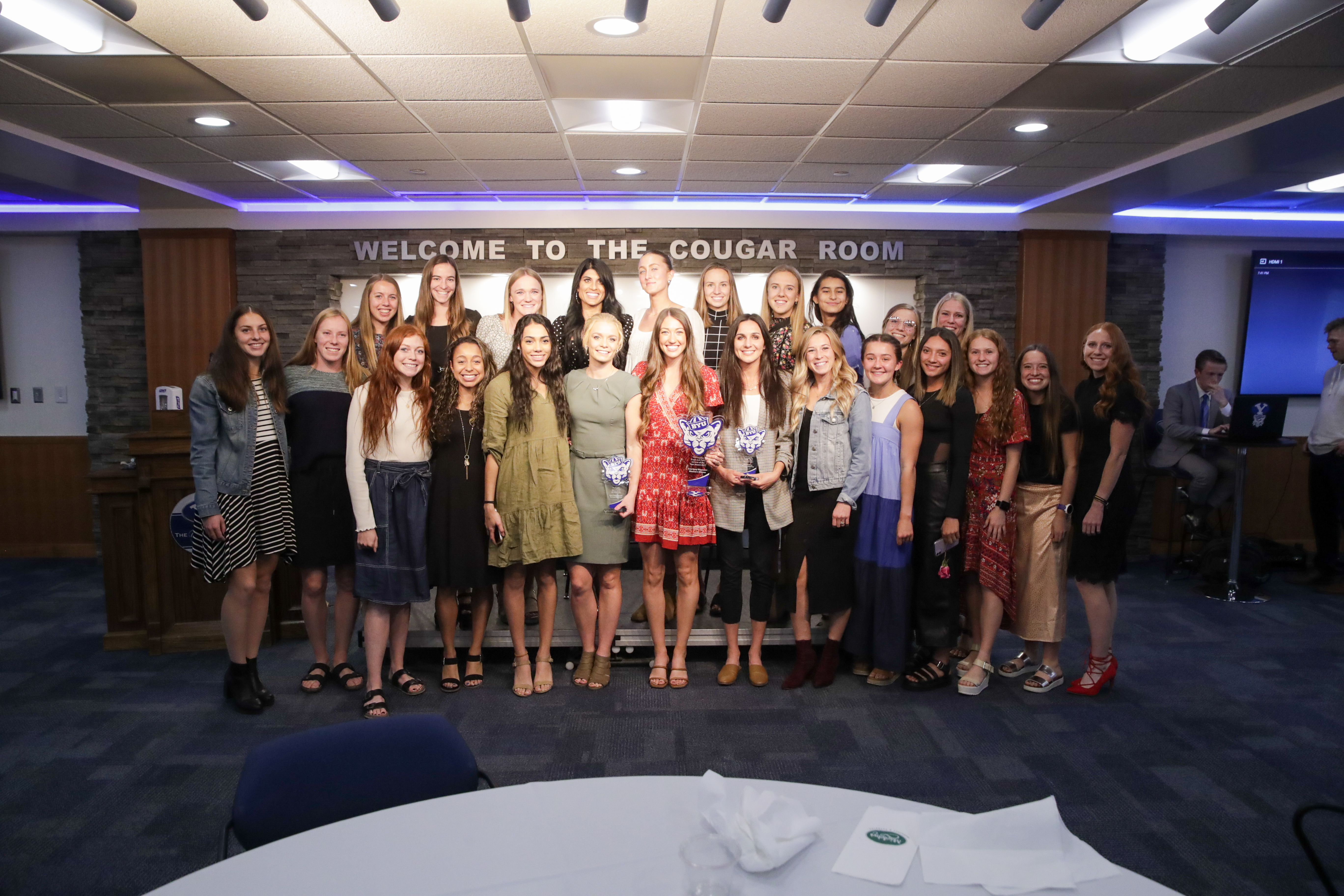 Women's distance team at Pugsley Award night