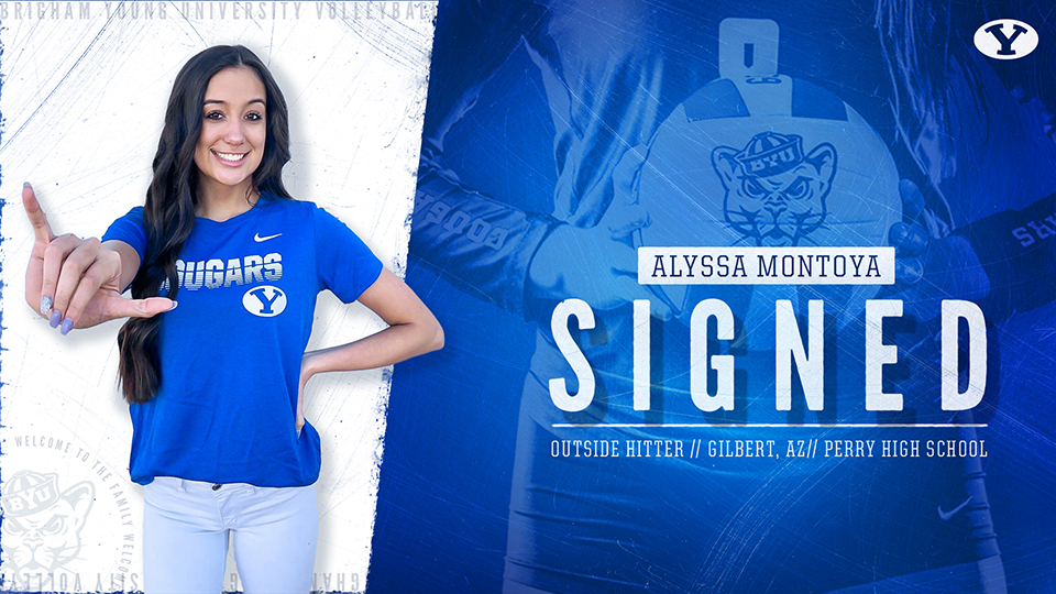 Alyssa Montoya - BYU WVB Signing Graphic