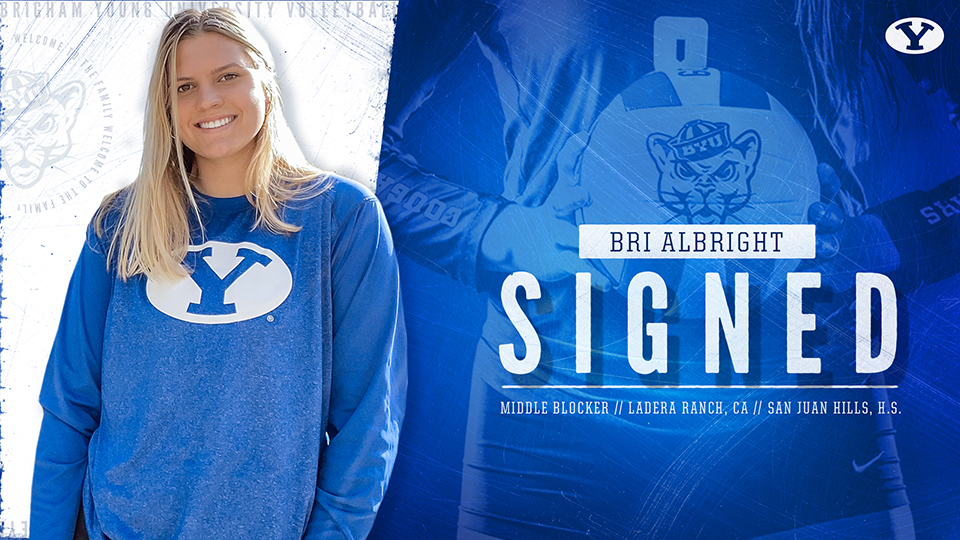 Bri Albright - BYU WVB Signing Graphic