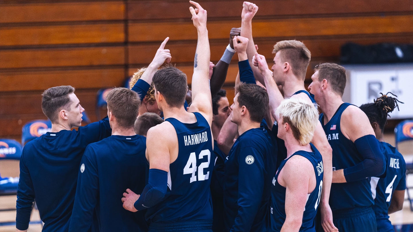 BYU Basketball Huddles vs. Pepperdine