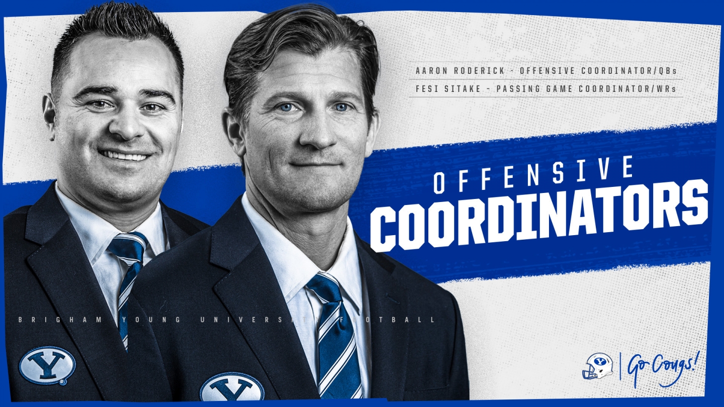 Aaron Roderick named BYU OC, Fesi Sitake PGC