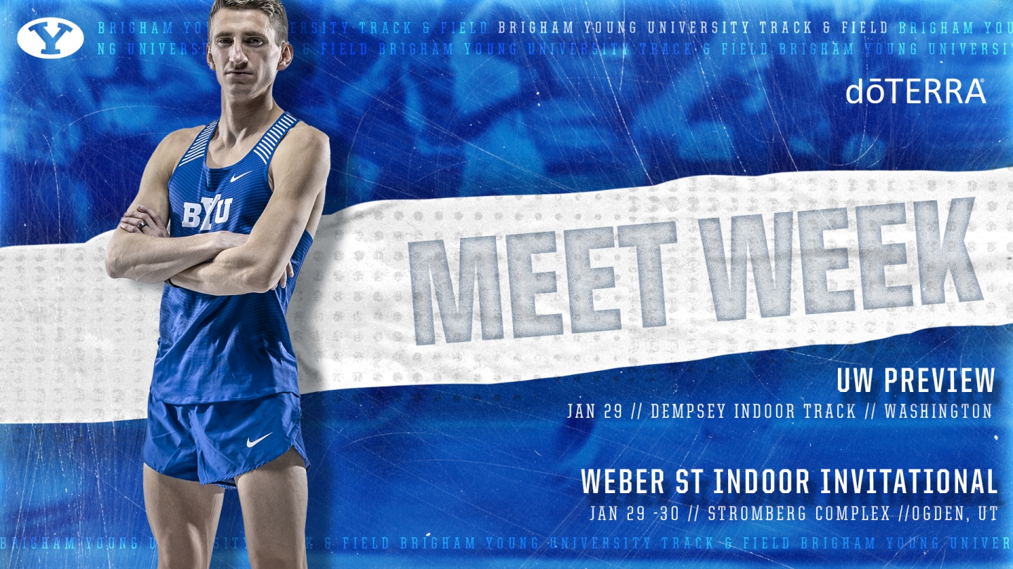 BYU track & field meet week graphic 1-28-21