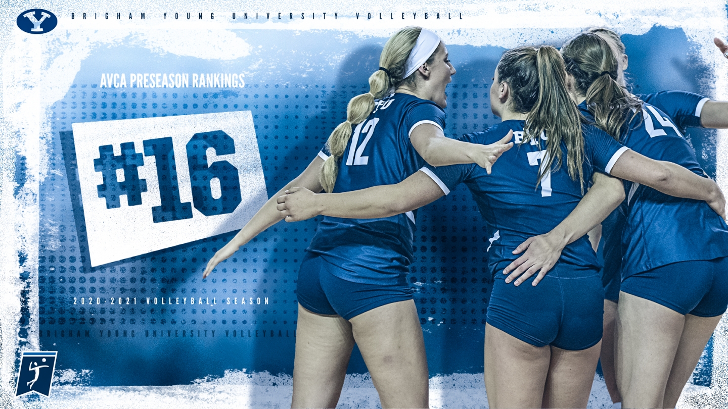 BYU women's volleyball ranked No. 16 in 2021 AVCA Preseason Poll - Graphic