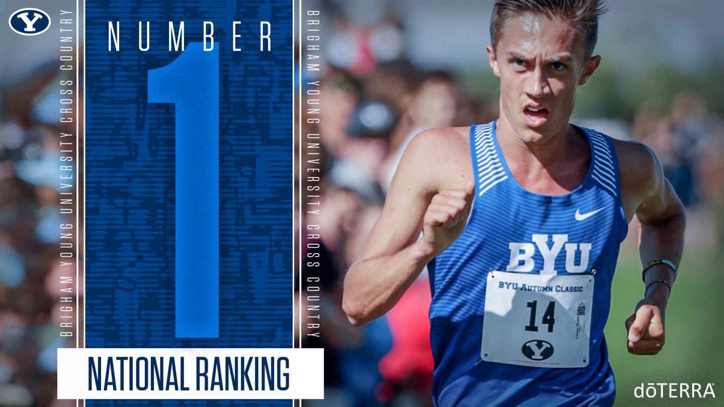 BYU men's cross country No. 1 ranking - graphic