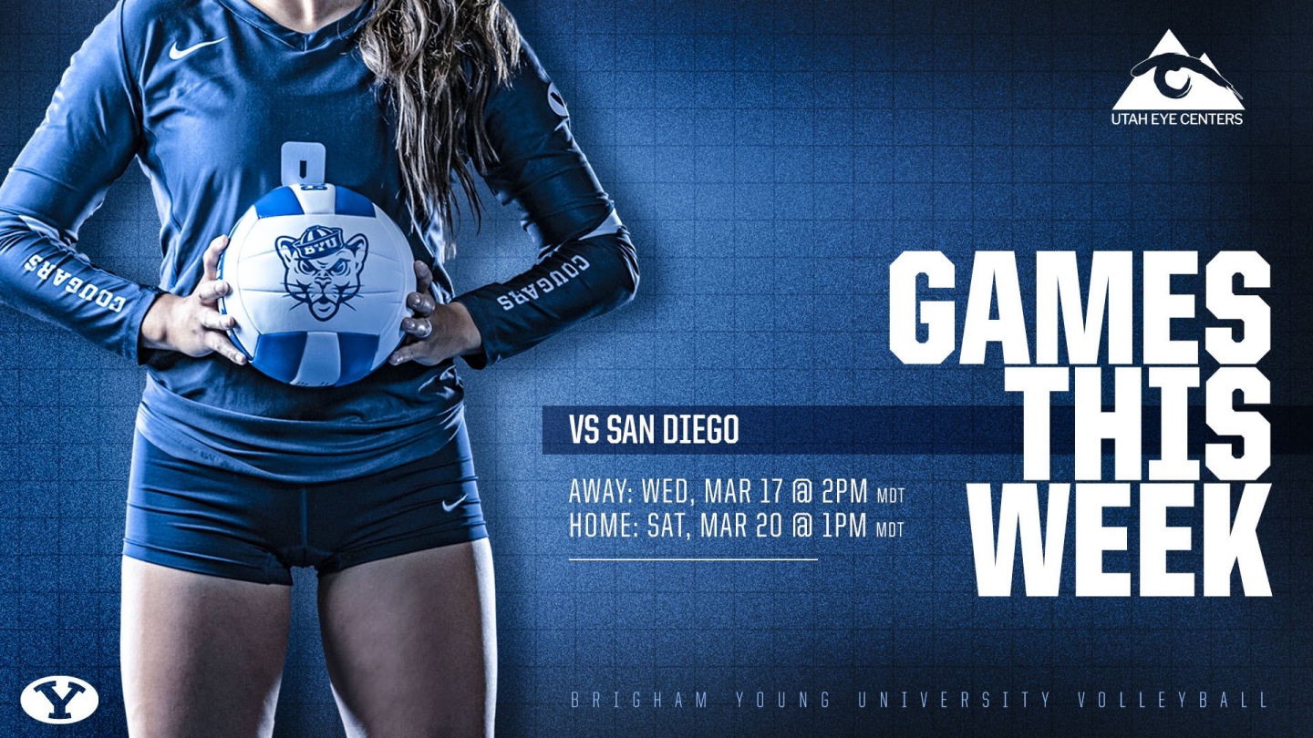 BYU WVB vs. SD - Game Week Graphic