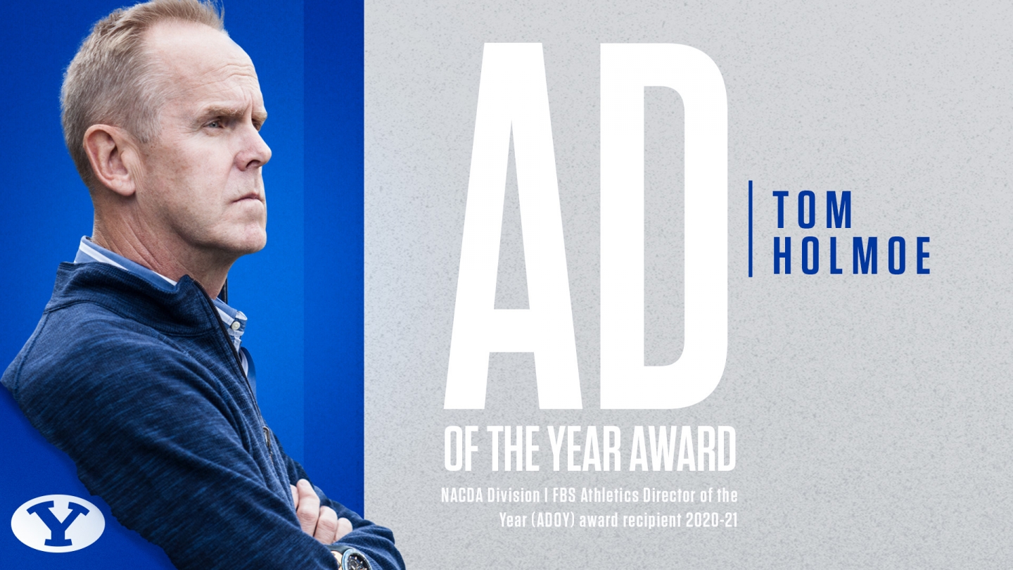 Tom Holmoe AD of the Year Graphic