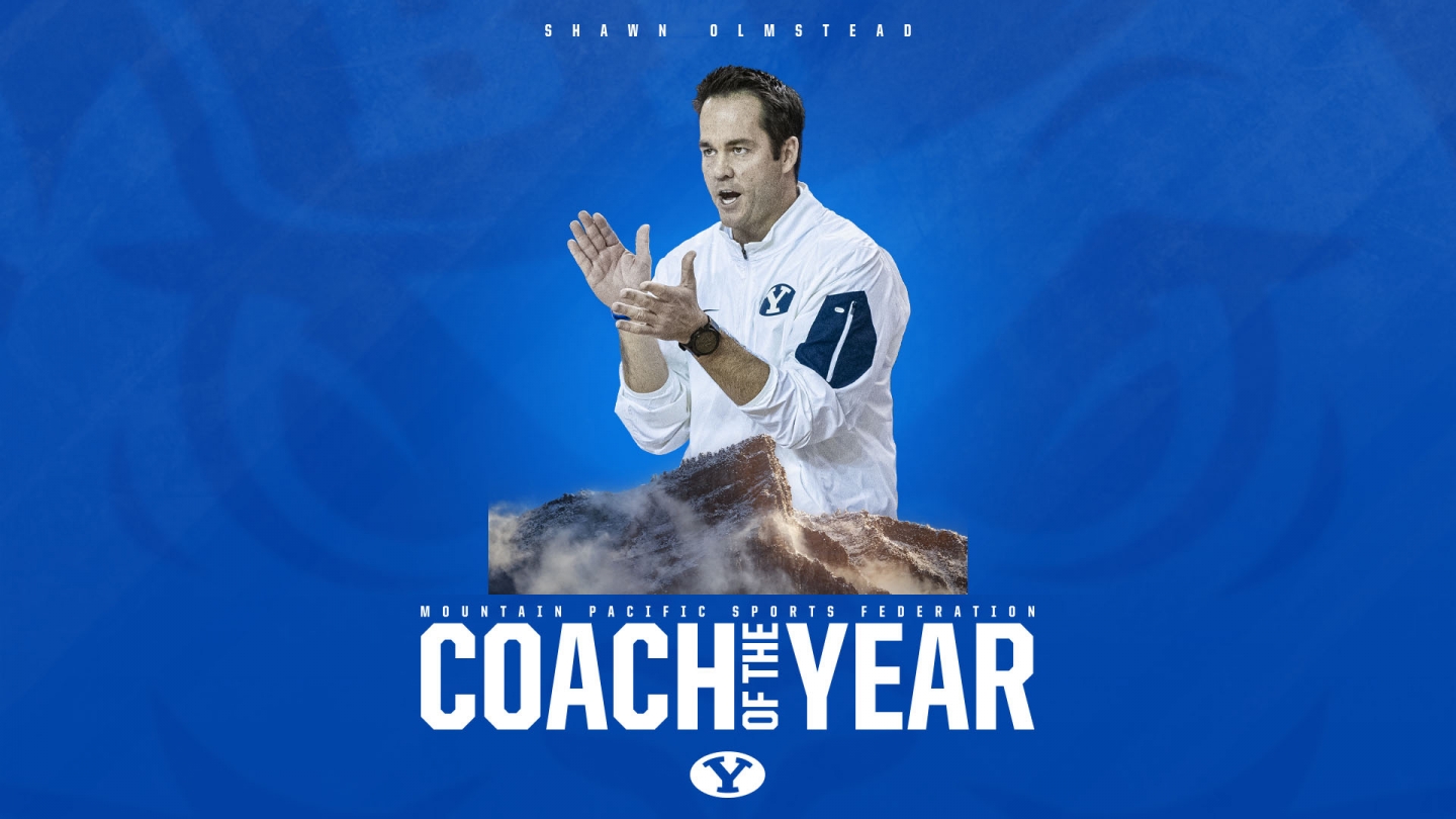 Coach Olmstead 2021 coach of the year graphic 