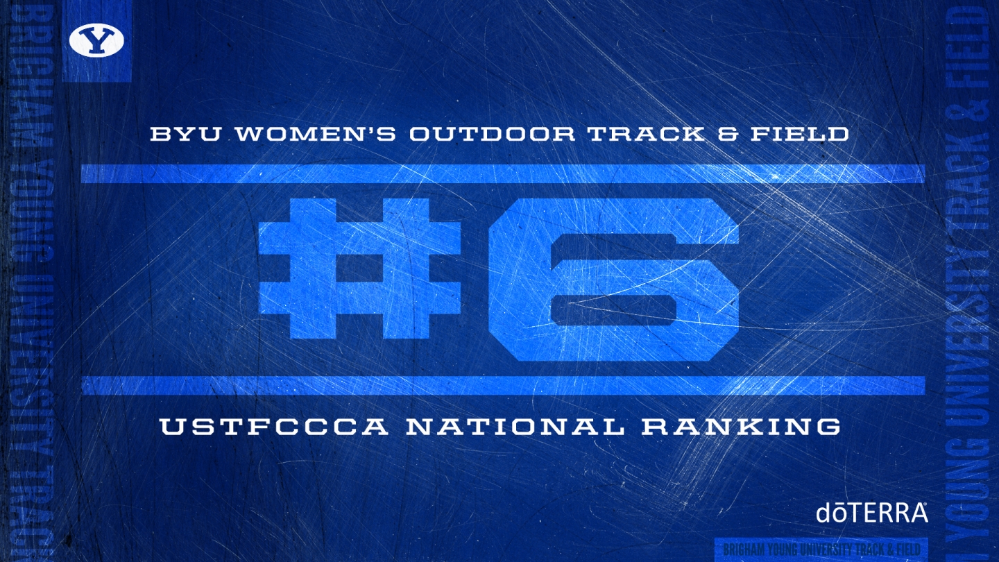 BYU track & field women's ranking graphic - No. 6