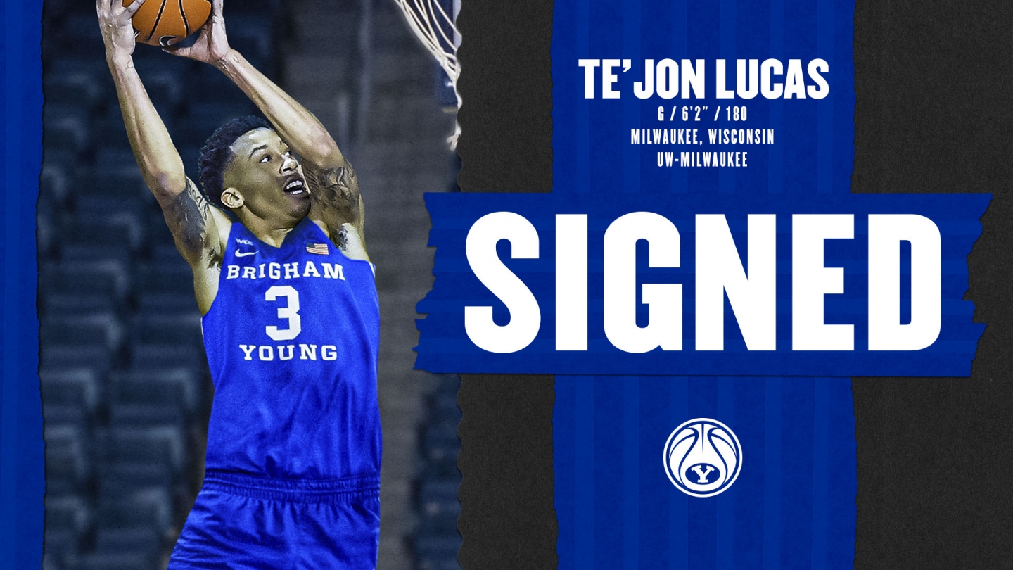 Te'Jon Lucas BYU graphic signed