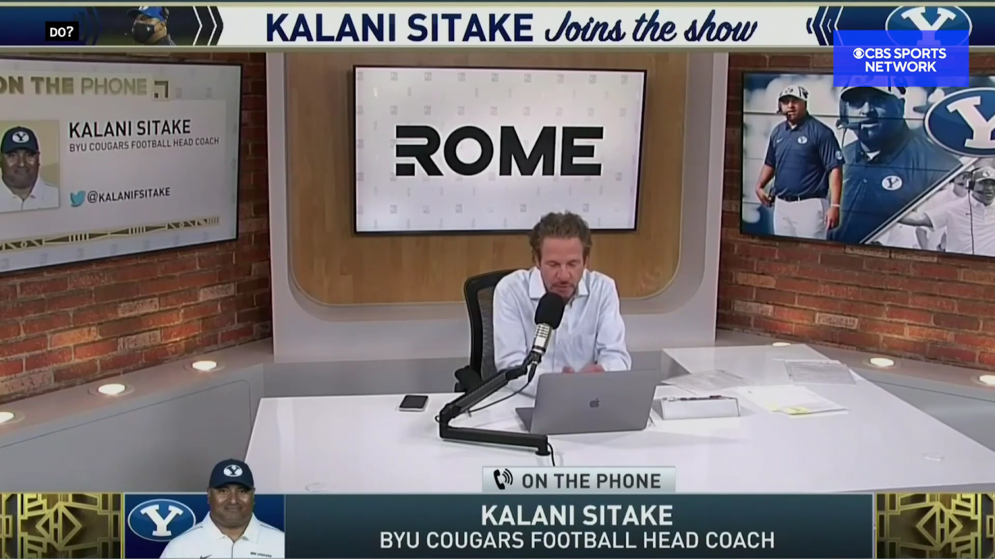 Kalani Sitake featured on the Jim Rome Show. July 2021