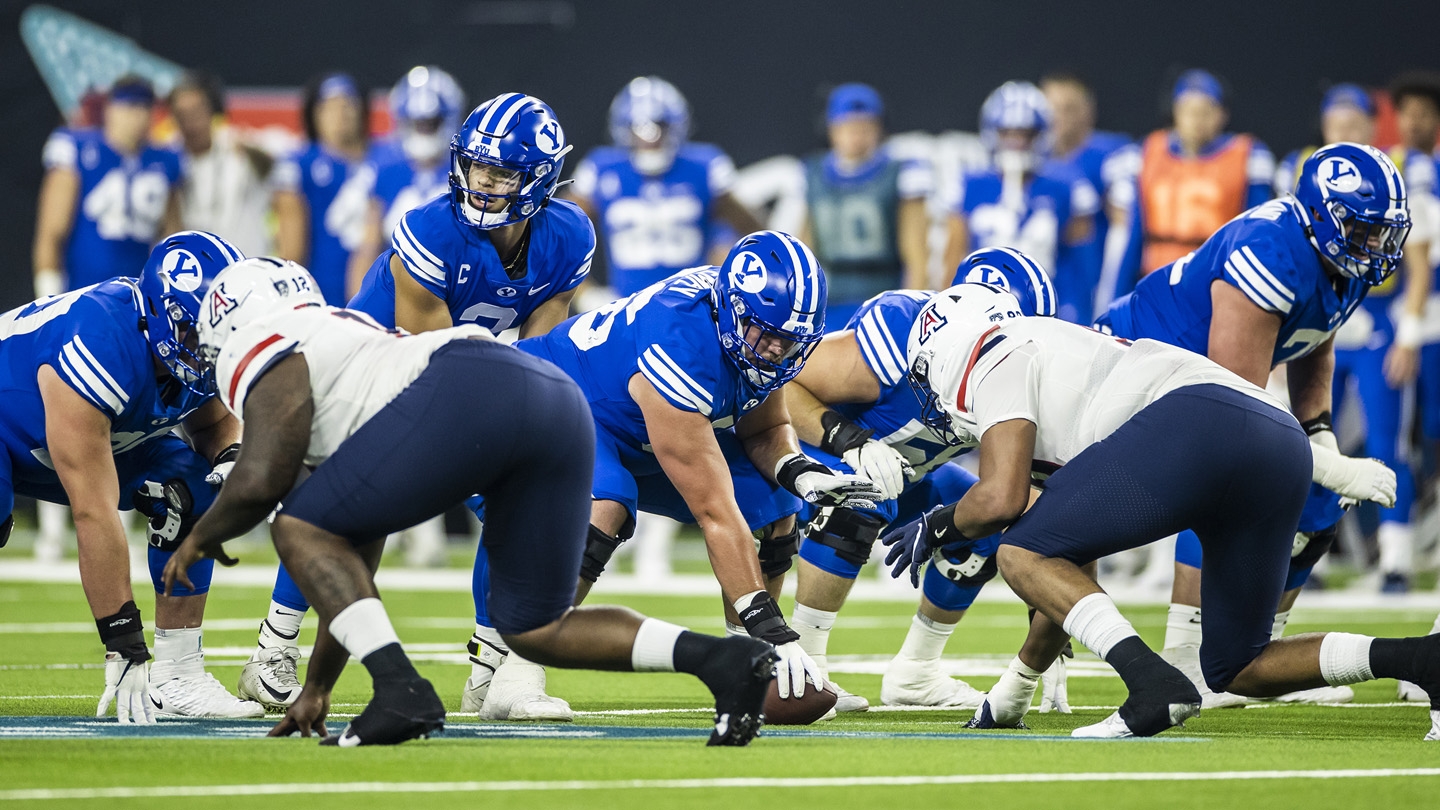 BYU offensive line vs Arizona 2021