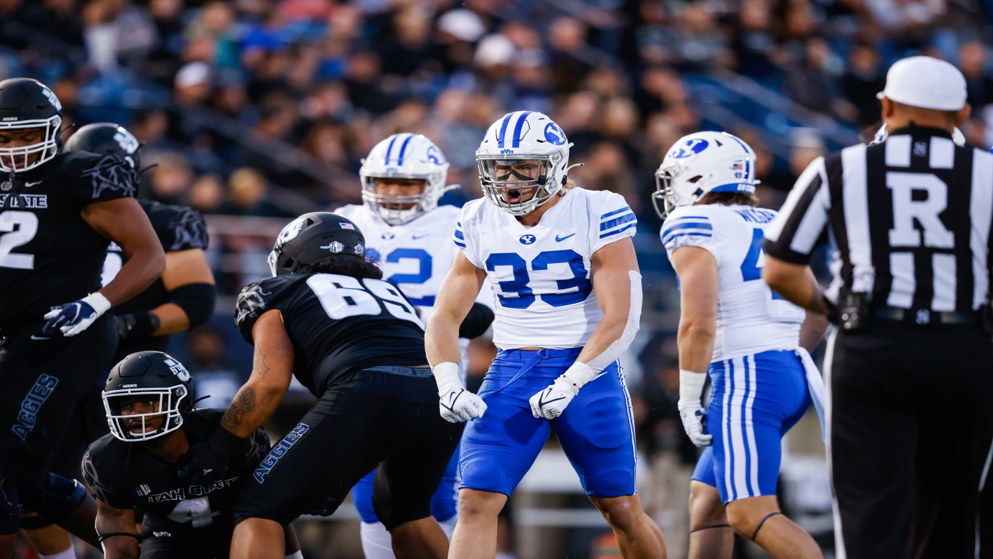 Ben Bywater celebrates TFL against USU