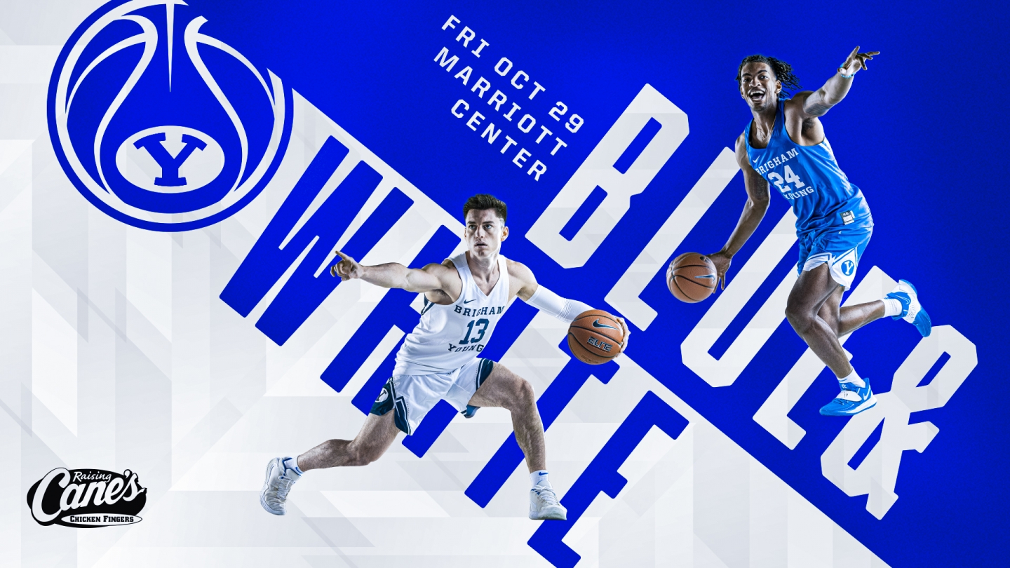 Blue vs. White Basketball Game Graphic 2021-22