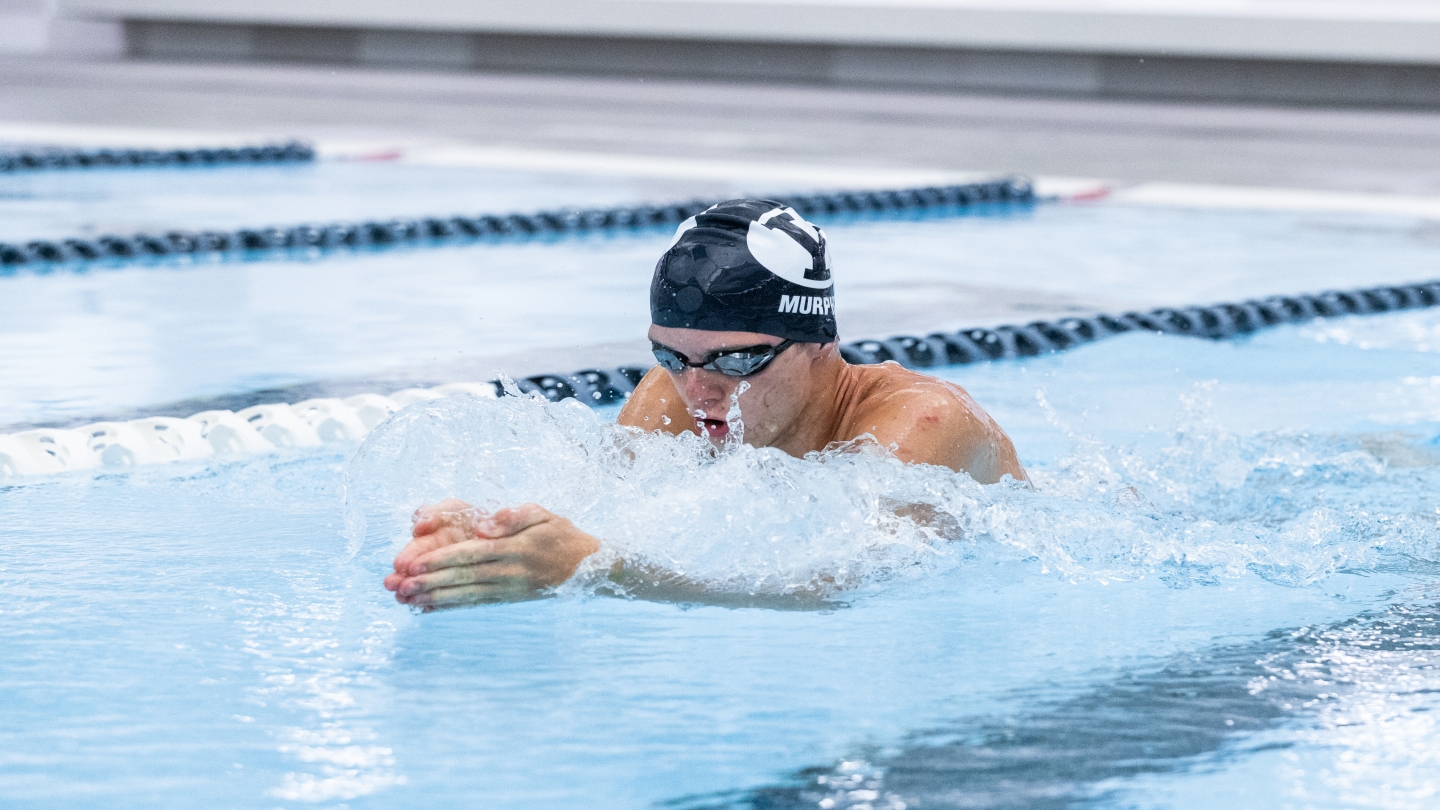 Tanner Murphy swims the breaststroke practicing in preseason. 