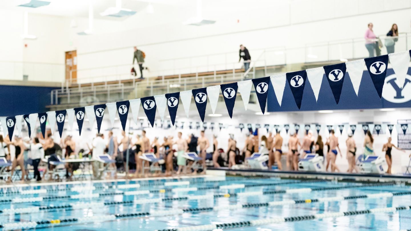 Pool wide shot flags