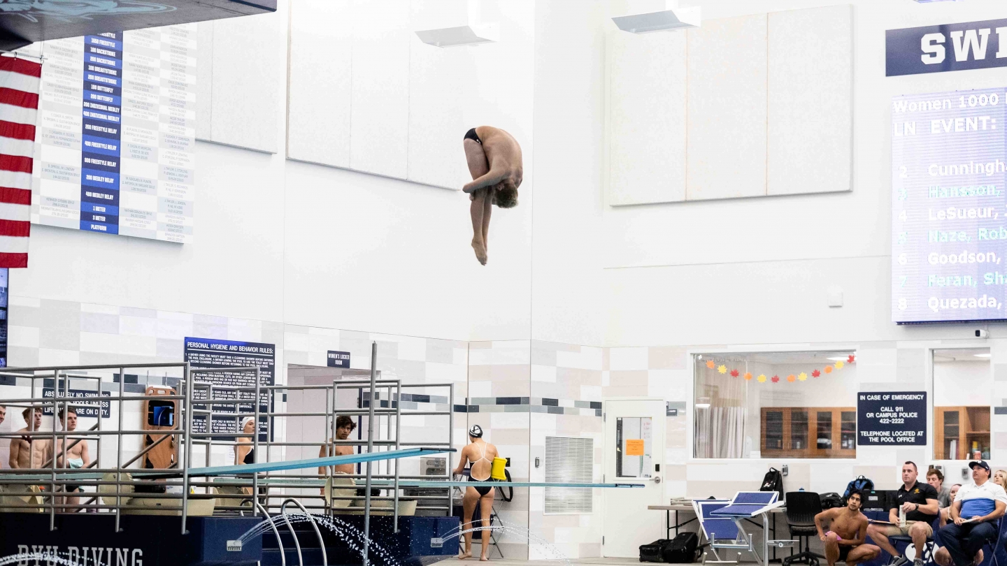 Eric Muir diving at the Richards Building Pool