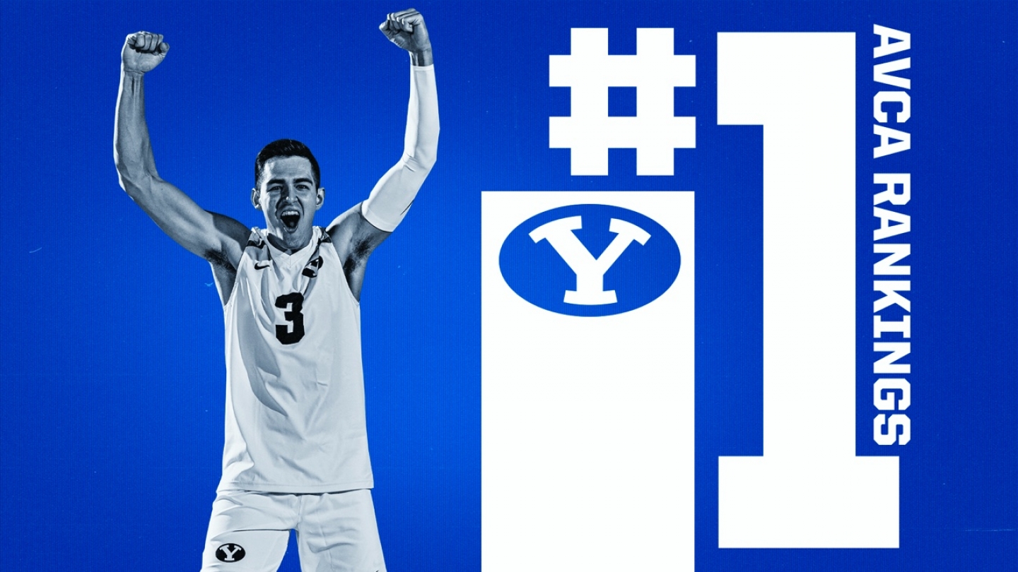 BYU men's volleyball ranked No. 1 in AVCA Coaches Poll - Graphic