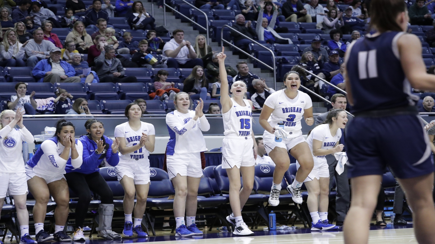 Bench Celebrating vs. USU