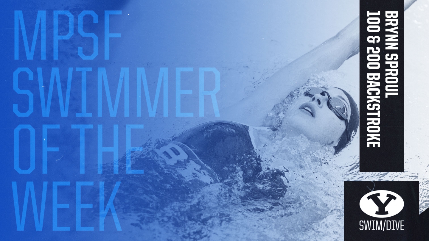 Brynn Sproul earning MPSF Swimmer of the Week