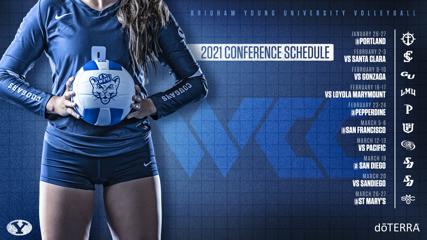 WCC Volleyball Schedule graphic