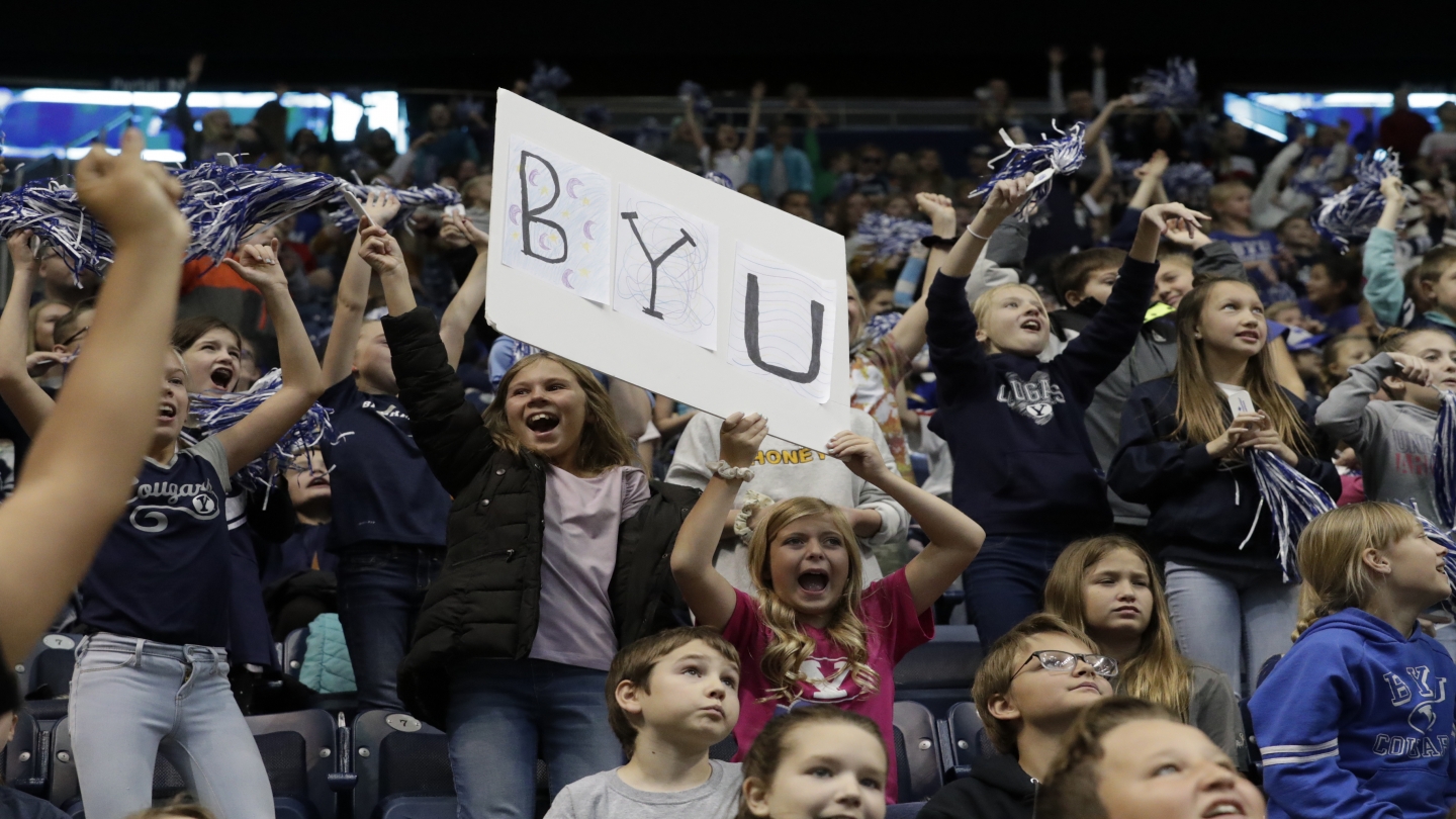 Kids with BYU Poster vs. USU