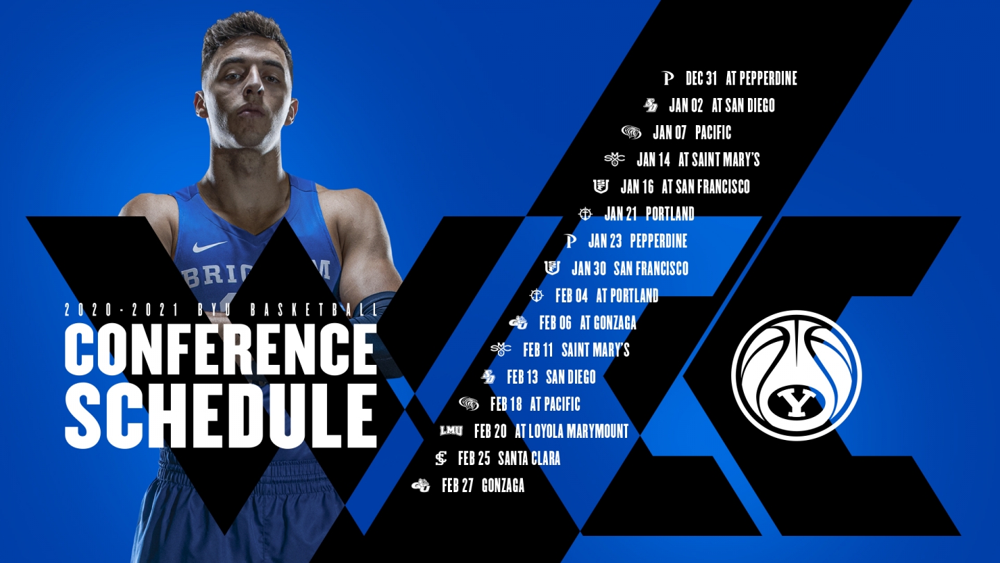 Graphic announcing the 2020-21 WCC league schedule.