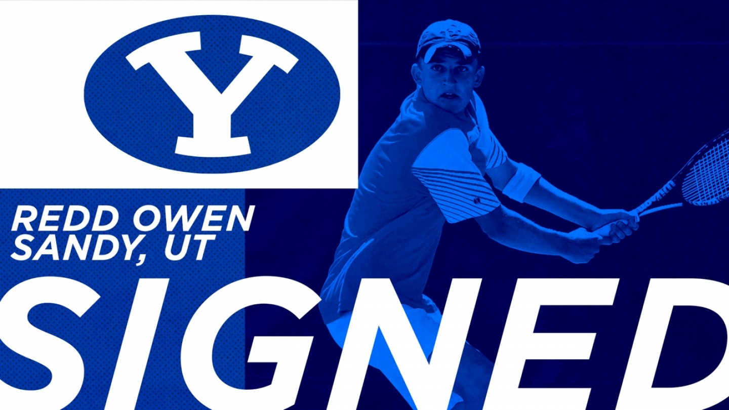 Redd Owen, Sandy, UT Signed to play for BYU. Action shot of Redd Owen swinging his racquet. 