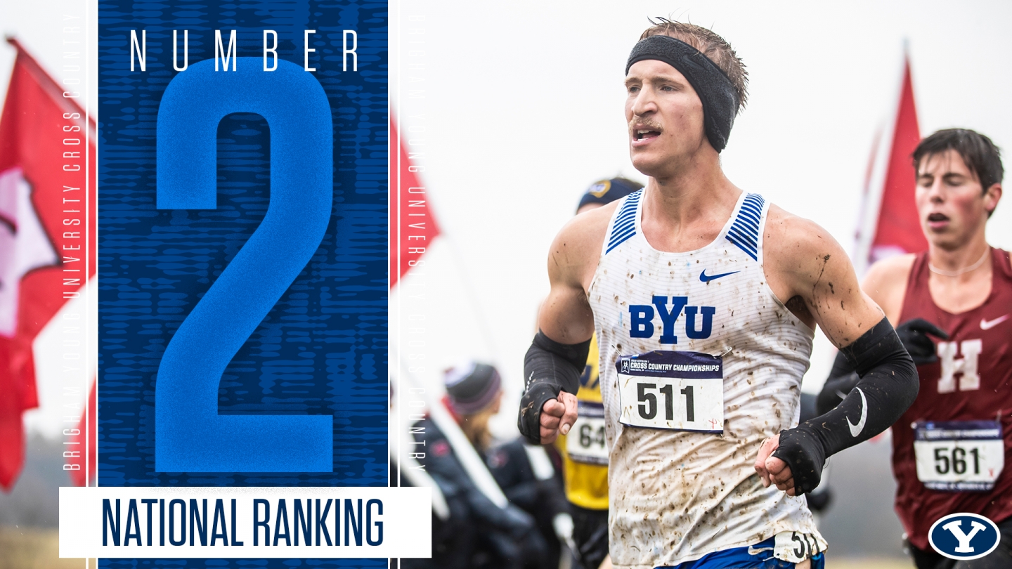 BYU men's cross country ranks No. 2 in nation - USTFCCCA Graphic