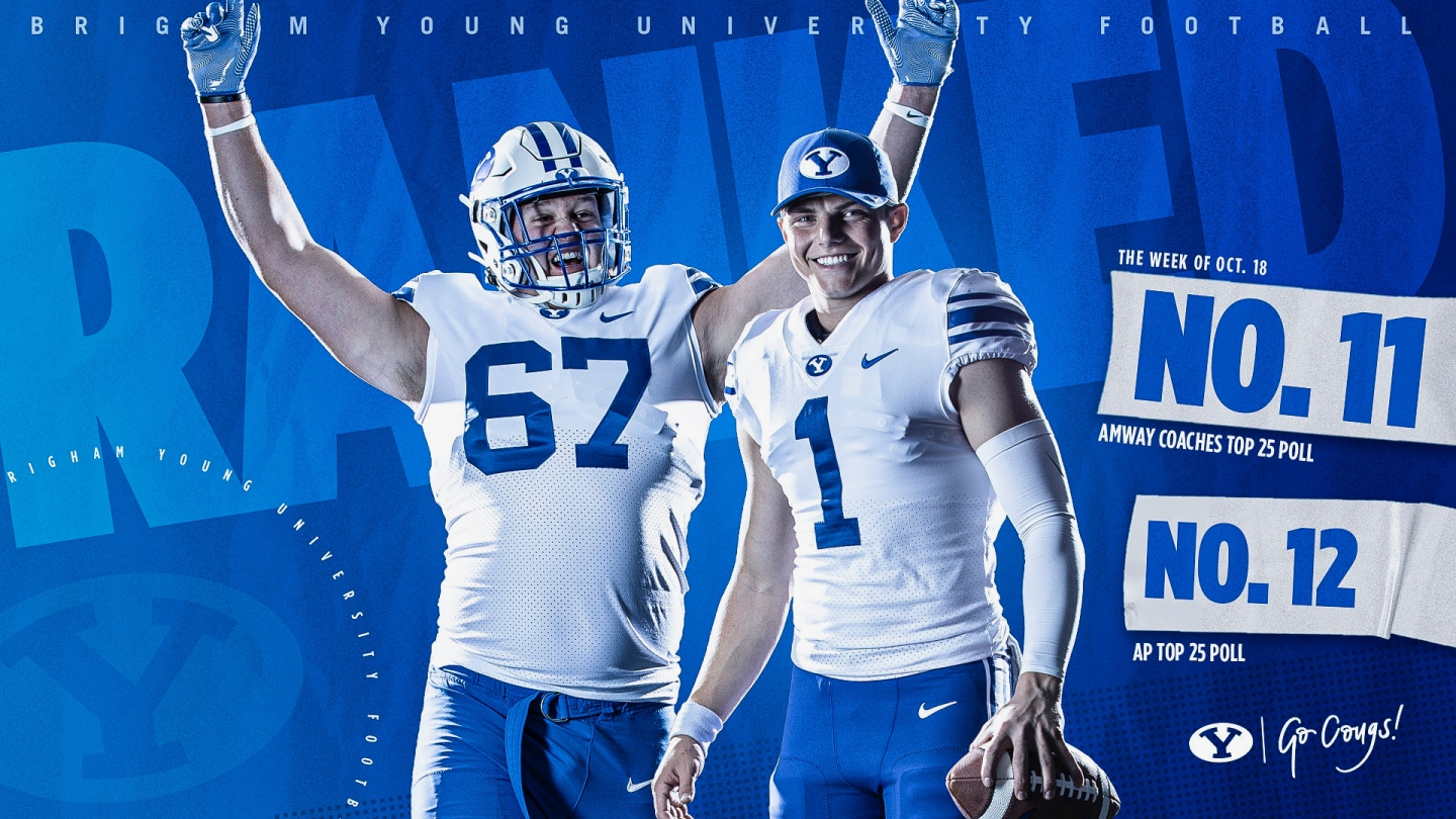 BYU ranked No. 11 and No. 12