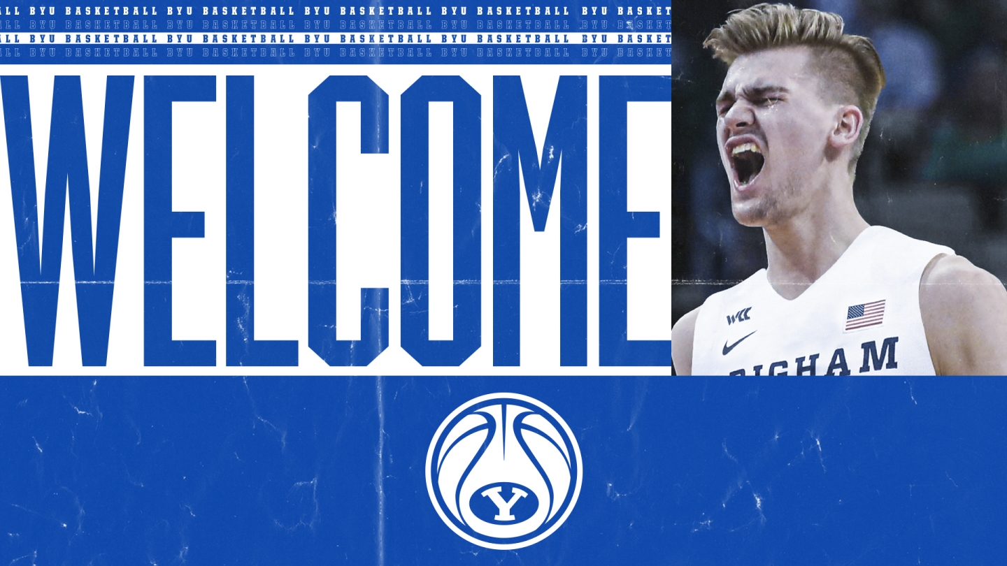 Photo of Matt Haarms in a graphic layout with the text WELCOME