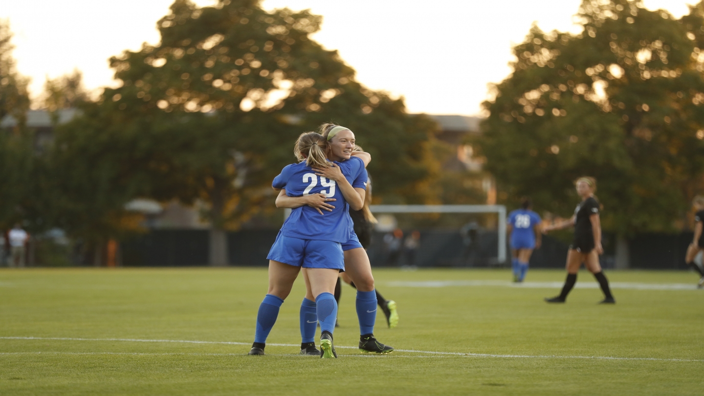 Olivia Wade celebrates goal