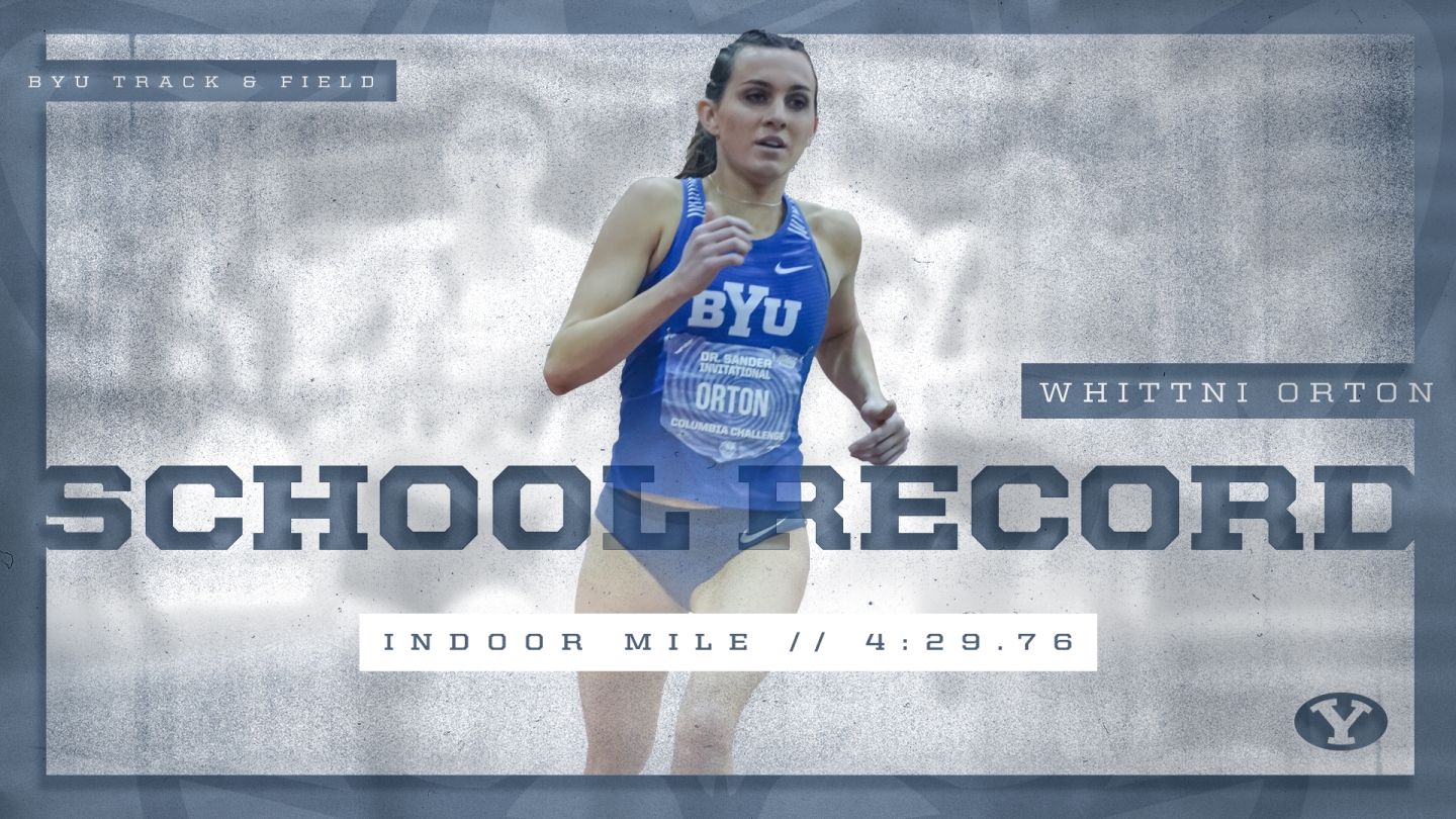 Whitni running, school record in the mile 4:29.76