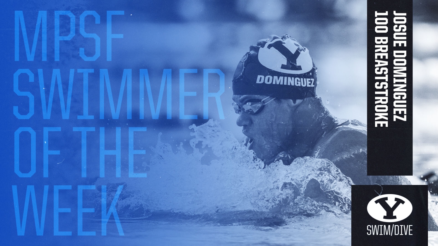 Josue Dominguez earning MPSF Swimmer of the Week